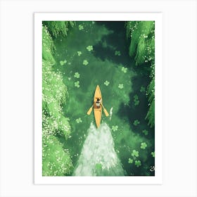 Stunning Rowboat on the River 7 Art Print