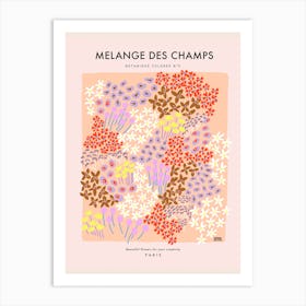 Botanic Collection - Peach Fuzz - Mélange des Champs Ditsy Flowers Art Print Art Print