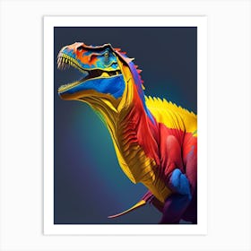 Gorgosaurus 1 Primary Colours Dinosaur Art Print