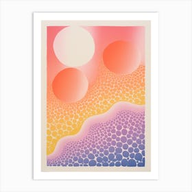 Abstract Landscape Risograph Style 23 Art Print