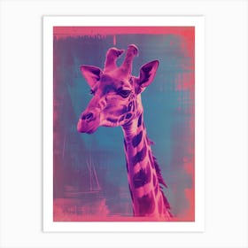 Giraffe Polaroid Inspired 2 Art Print
