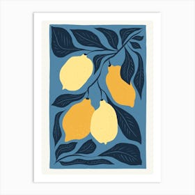 Lemons On A Branch Kitchen Matisse Style Art Print