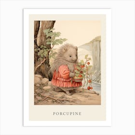 Beatrix Potter Inspired  Animal Watercolour Porcupine 3 Art Print