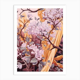 Lilac 4 Flower Painting Art Print