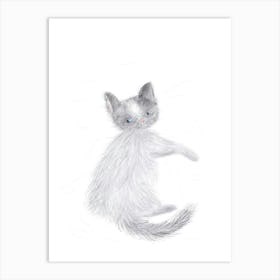 Cute Hair Cat - reggaepainting Art Print