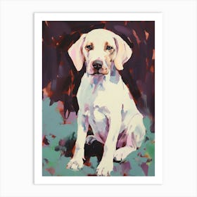 A Pointer Dog Painting, Impressionist 2 Art Print