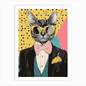 Super Cool Cat Illustration Pop 21 Art Print