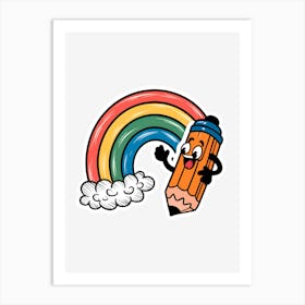 Rainbow Pencil 2 Art Print