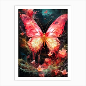 Butterfly In The Dark Art Print