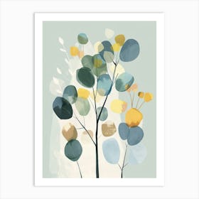 Eucalyptus Tree Illustration Flat 2 Art Print
