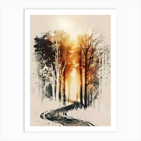 Road In The Woods Art Print