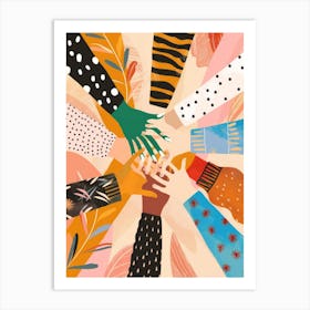 Hands In The Air Art Print