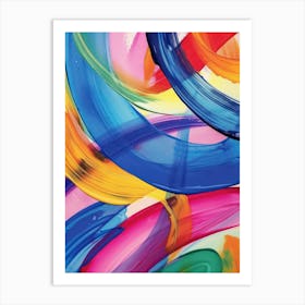 Colourful Brush Strokes 6 Art Print