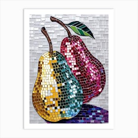 Mosaic Pear Painting 1 Art Print