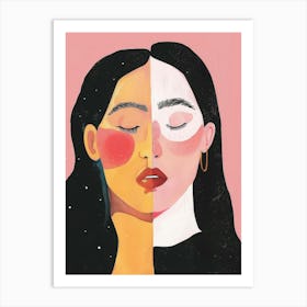 Portrait Of Two Women 2 Art Print