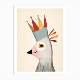 Little Cockatoo 1 Wearing A Crown Art Print