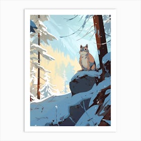 Winter Pika 1 Illustration Art Print