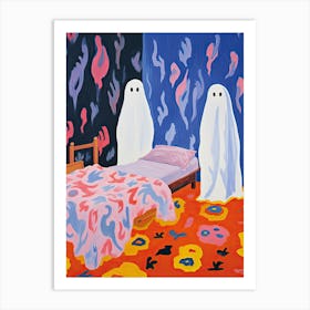Bedroom With Two Ghosts, Matisse Style Art Print