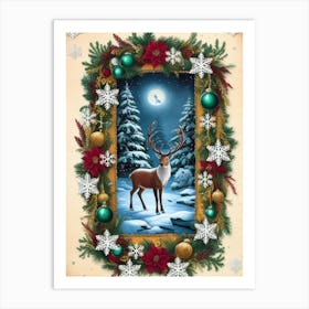 William Morris Deer In The Snow Poster