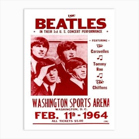 Artist Unknown The Beatles Concert Poster Art Print