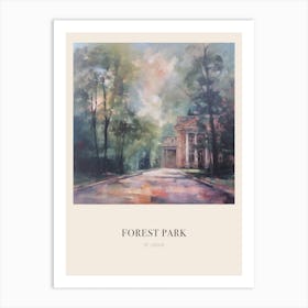 Forest Park St Louis United States 4 Vintage Cezanne Inspired Poster Art Print