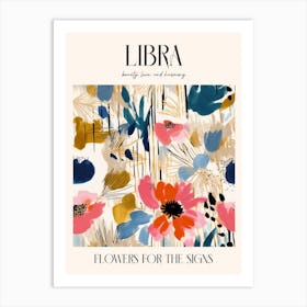 Flowers For The Signs Libra 1 Zodiac Sign Art Print
