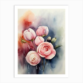 Watercolor Roses 10 Art Print