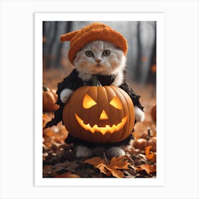 Halloween Cat 1 Art Print