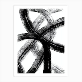 Brush Stroke lines No3 Art Print