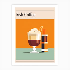 Irish Coffee Midcentury Modern Poster Art Print