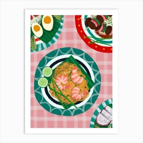Asian Food For Dinner Art Print