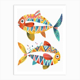 Two Colorful Fish Art Print