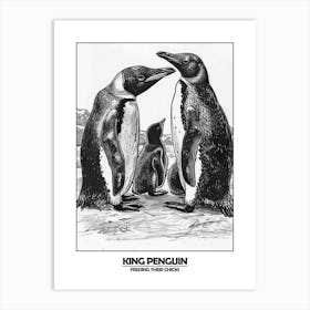 Penguin Feeding Their Chicks Poster 8 Art Print