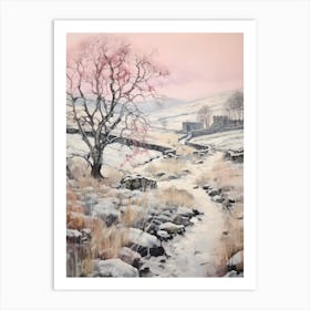 Dreamy Winter Painting Yorkshire Dales National Park England 3 Art Print