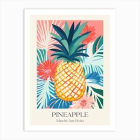Marche Aux Fruits Pineapple Fruit Summer Illustration 1 Art Print
