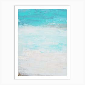 Teal Sea Abstract Painting 2 Art Print