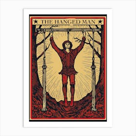 The Hanged Man Tarot Card, Vintage 0 Art Print