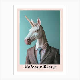 Toy Pastel Unicorn In A Suit 3 Poster Art Print