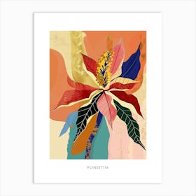 Colourful Flower Illustration Poster Poinsettia 3 Art Print