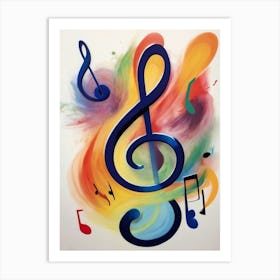 Music Note Painting Art Print