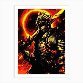 Dark Knight game 1 Art Print