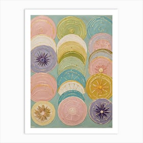 Pastel Discs Art Print