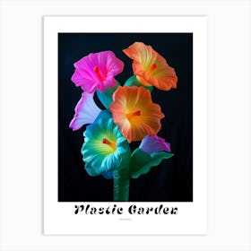 Bright Inflatable Flowers Poster Hollyhock 3 Art Print