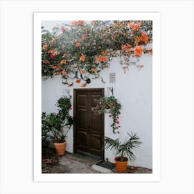 Doorway With Flowers, Tenerife, Canary Islands Art Print