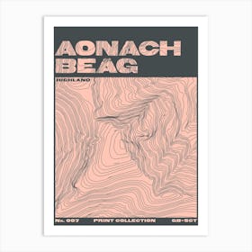 Aonach Beag - Scottish Munro Mountain Art Print