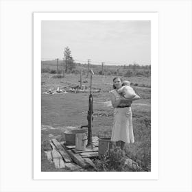 Daughters Of Daisy Heath, Near Black River Falls, Wisconsin, Mrs, Heath Lives Alone On Two Acres Of Land By Russell Art Print