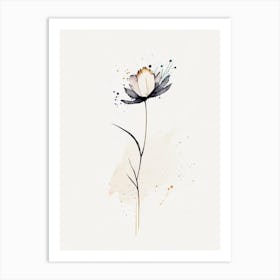 Flower Symbol Minimal Watercolour Art Print
