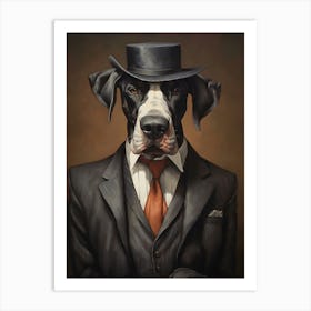 Gangster Dog Great Dane 3 Art Print