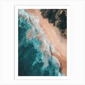 Aerial View Of Beach Art Print