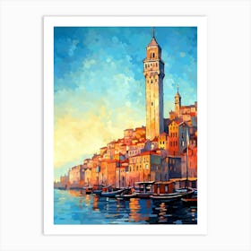 Galata Tower Pixel Art 11 Art Print